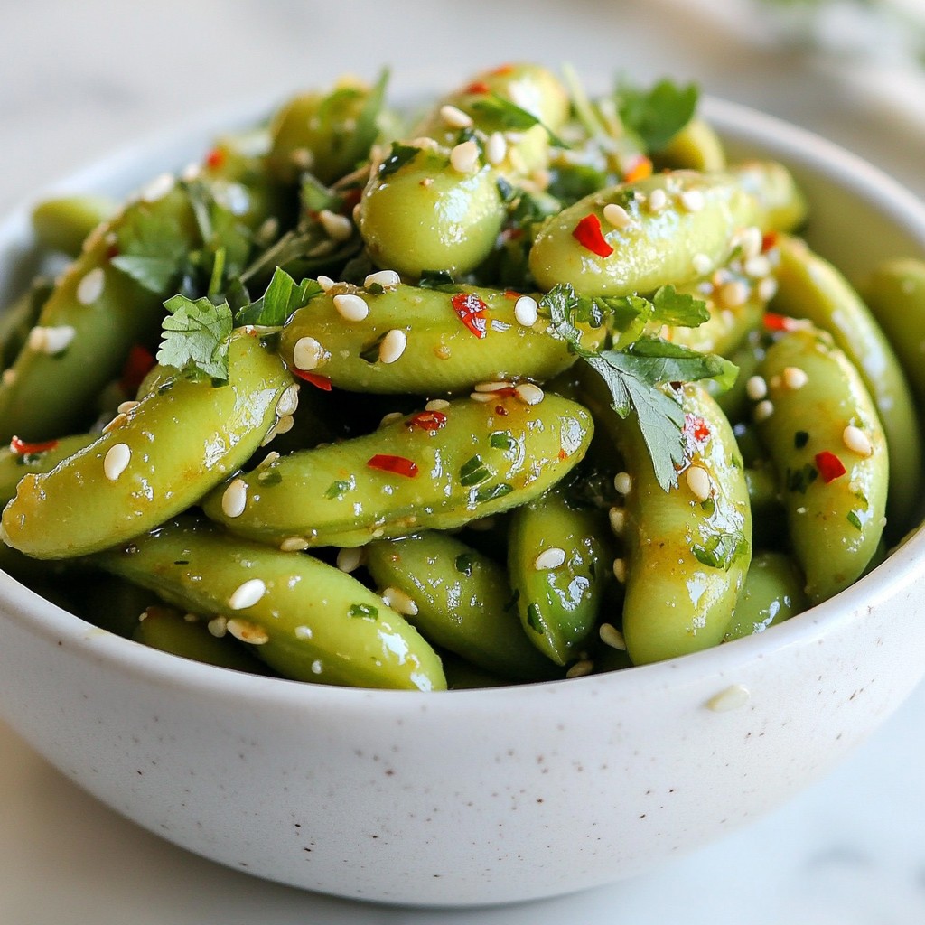 Spicy Garlic Edamame Tasty and Healthy Snack Recipe