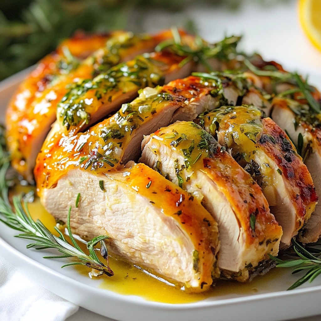 Herb Butter Roasted Turkey Breast Juicy Flavor Boost