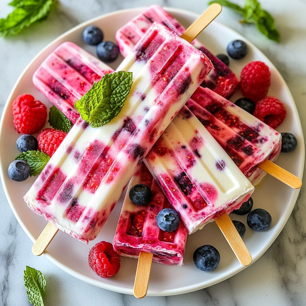 Berry Yogurt Popsicles Refreshing and Easy Treat