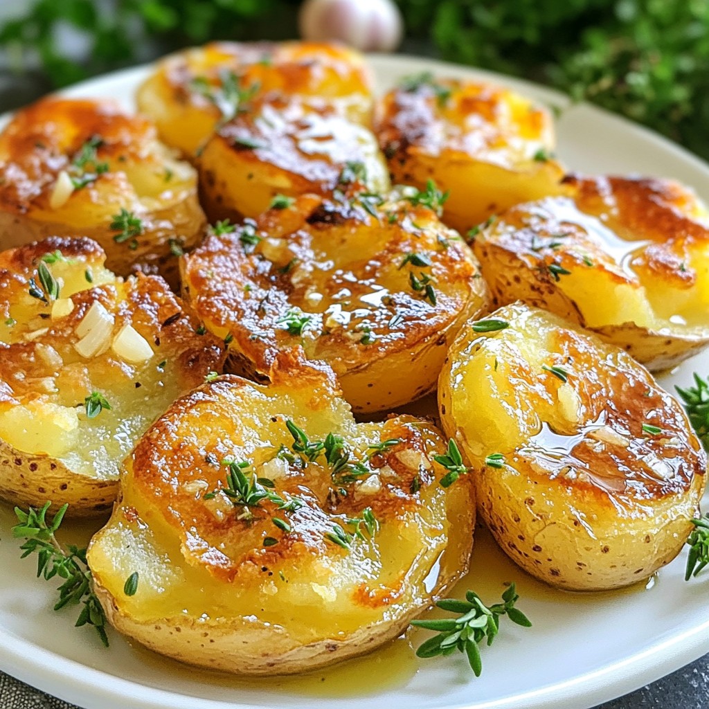 Crispy Garlic Smashed Potatoes Flavorful Simple Recipe