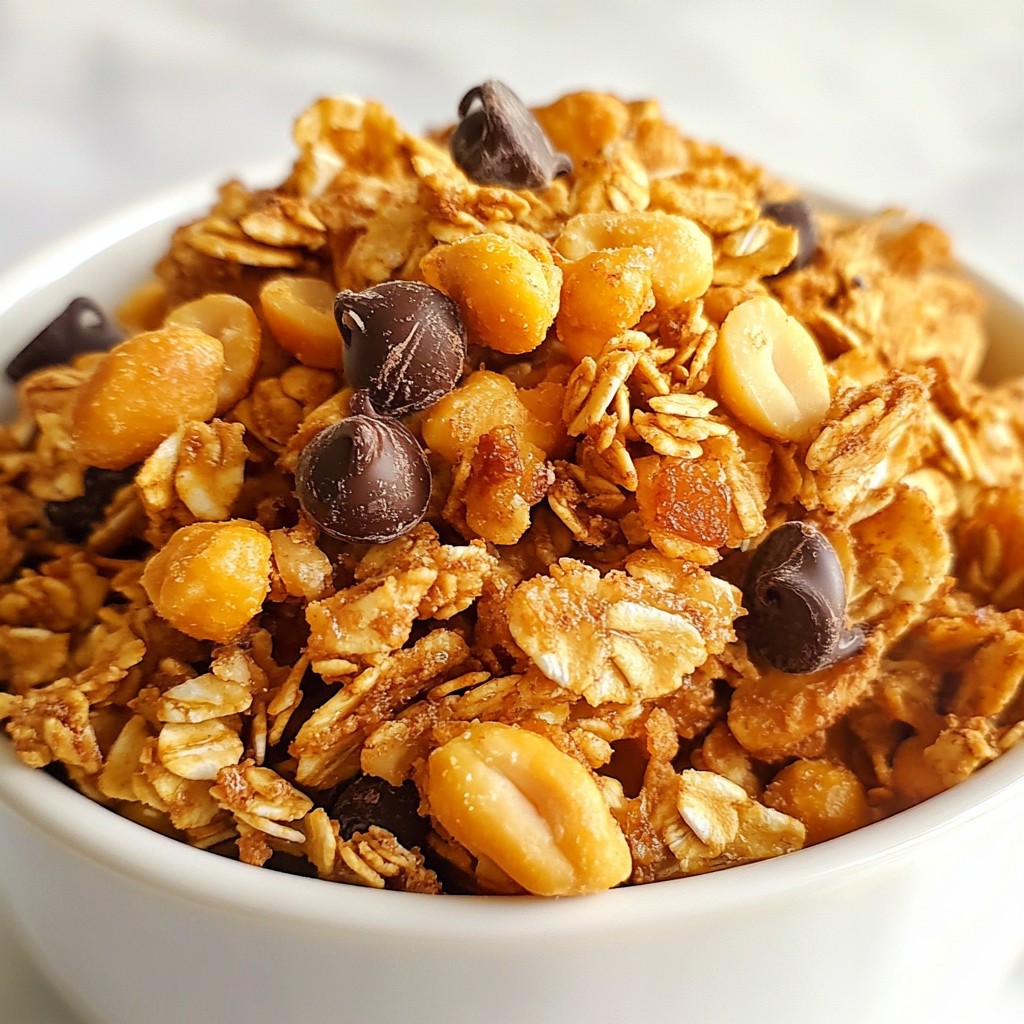 Peanut Butter Chocolate Chip Granola Simple and Tasty