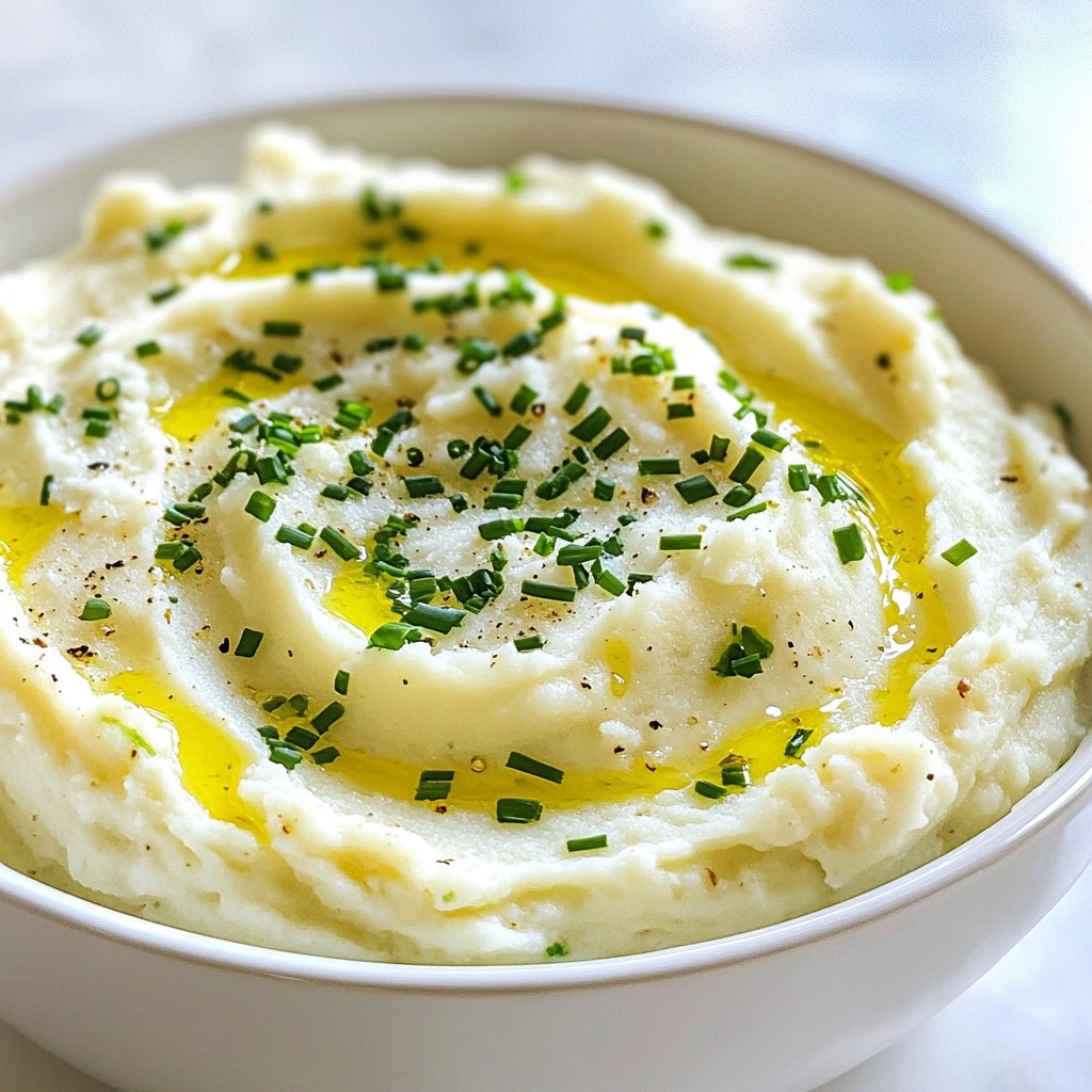 Creamy Garlic Mashed Cauliflower Rich and Flavorful Dish