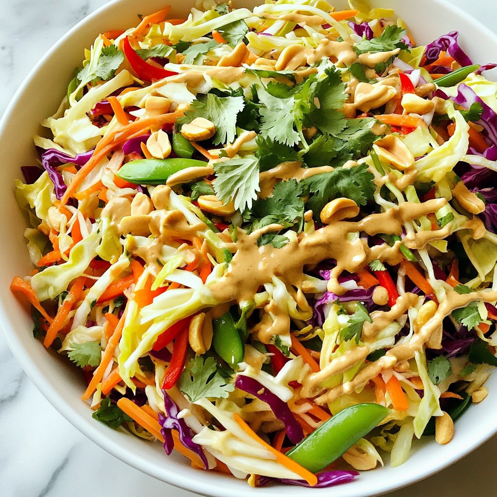 Crunchy Asian Slaw with Peanut Dressing Delight
