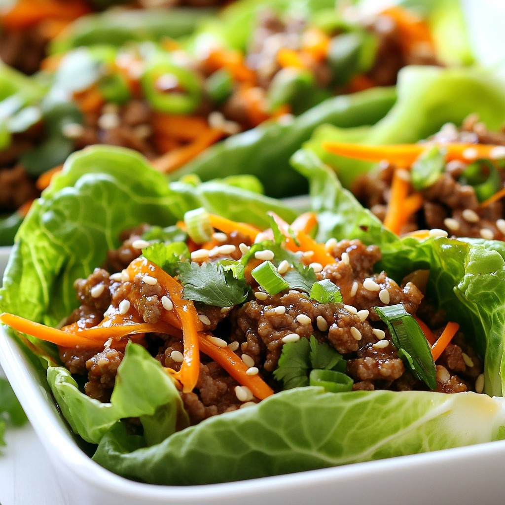 Spicy Korean Beef Lettuce Wraps Quick and Tasty Meal