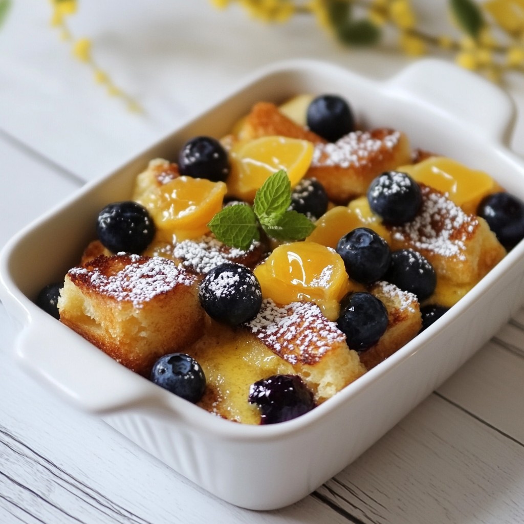 Lemon Blueberry Overnight French Toast Delightful Recipe