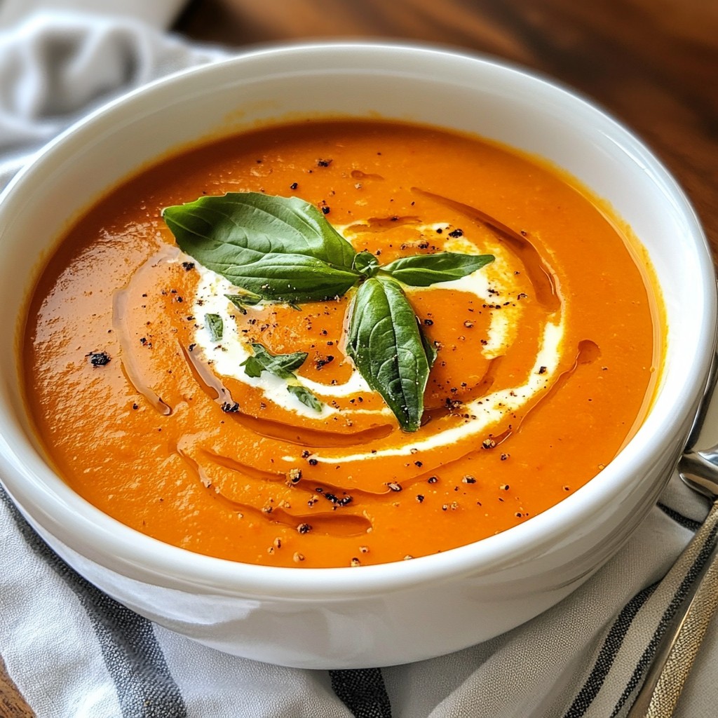 Roasted Tomato Basil Soup Rich and Flavorful Recipe