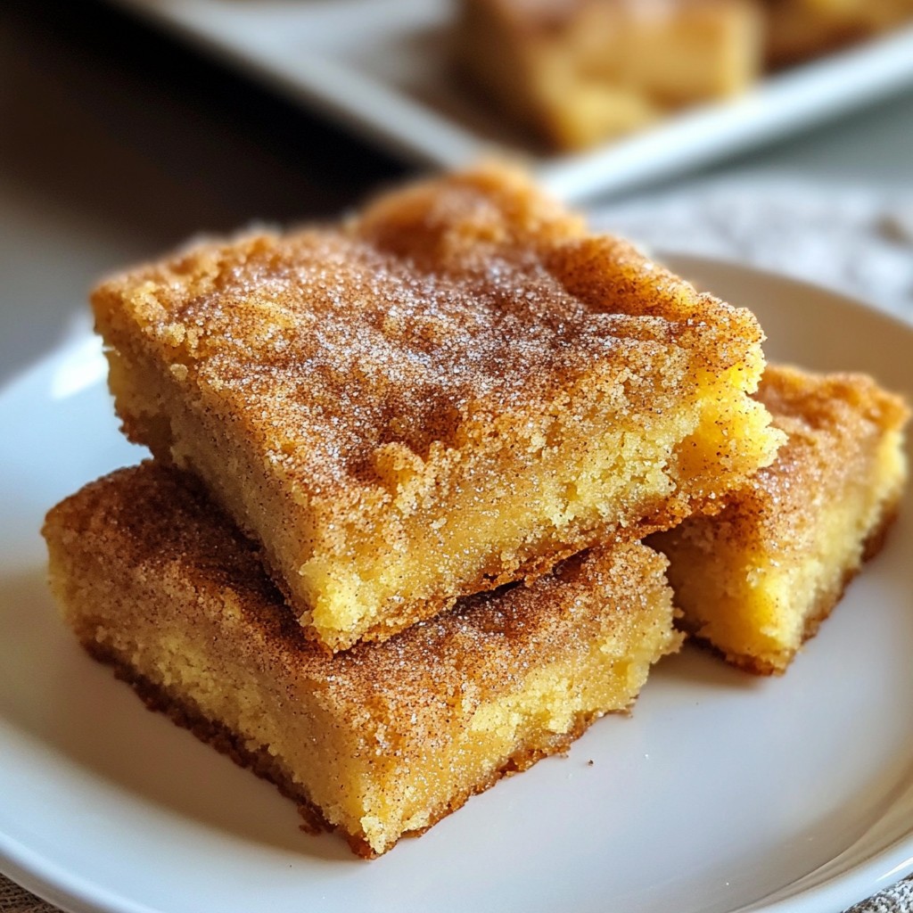 Classic Snickerdoodle Blondies Delightful Homemade Treat