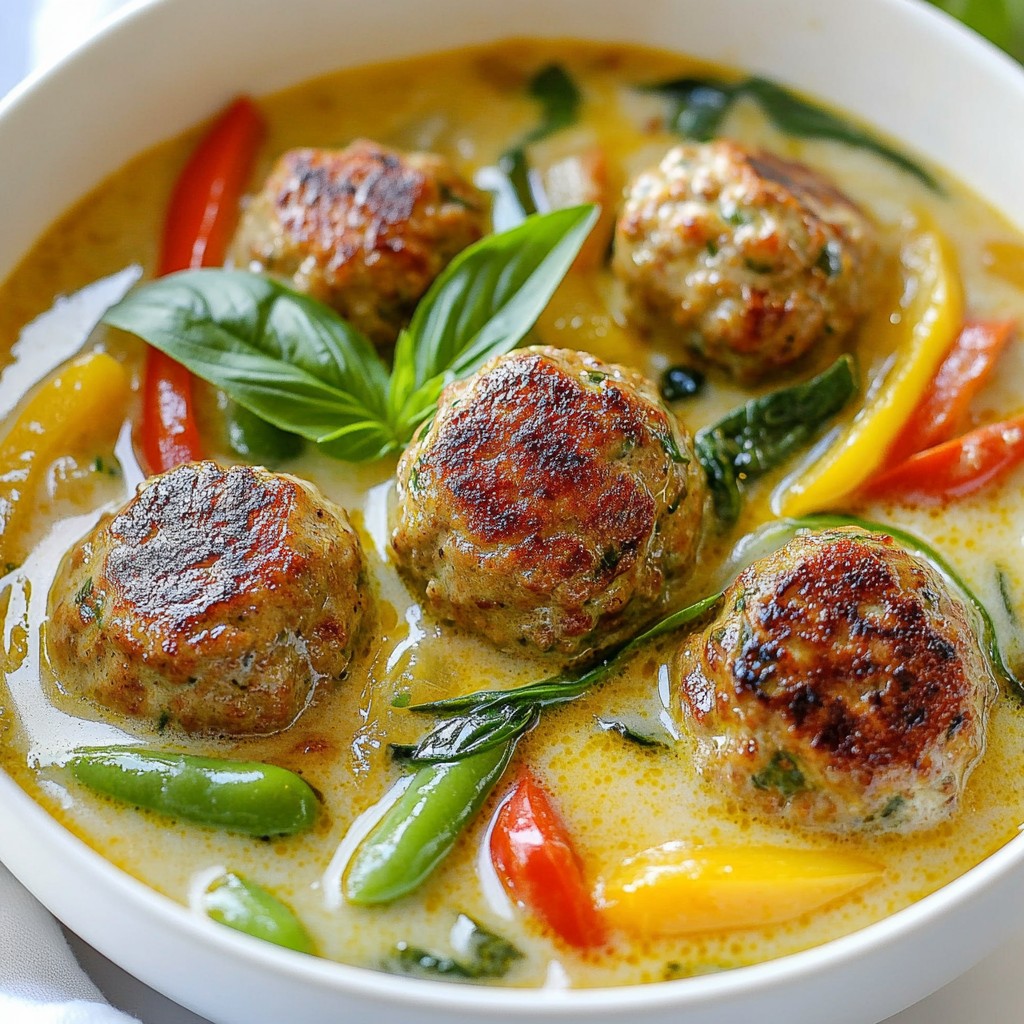 Thai Green Curry Meatballs Flavorful and Simple Recipe