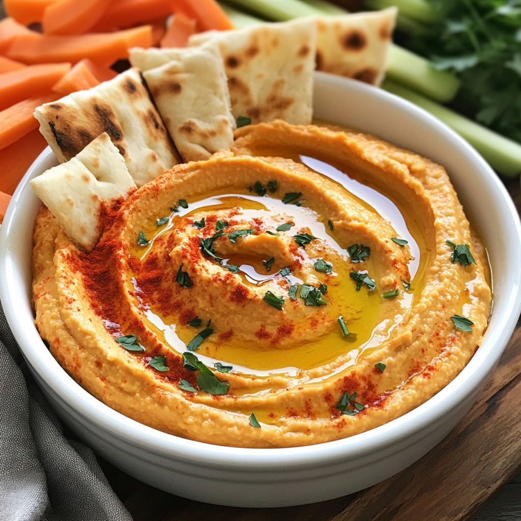 Roasted Red Pepper Hummus Flavorful and Easy Recipe