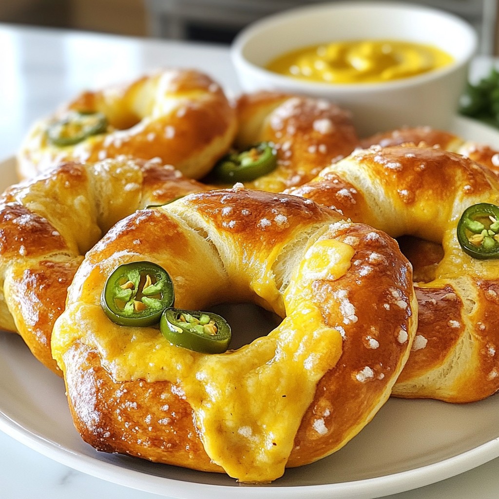 Jalapeño Cheddar Stuffed Pretzels Irresistible Flavor
