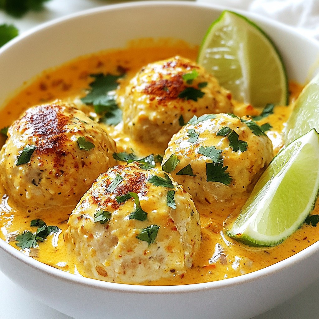 Coconut Curry Chicken Meatballs Easy and Flavorful Meal