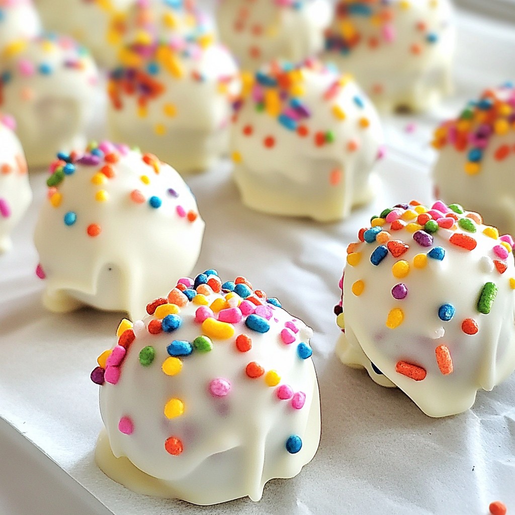 Funfetti Cake Batter Truffles Delightful No-Bake Treat