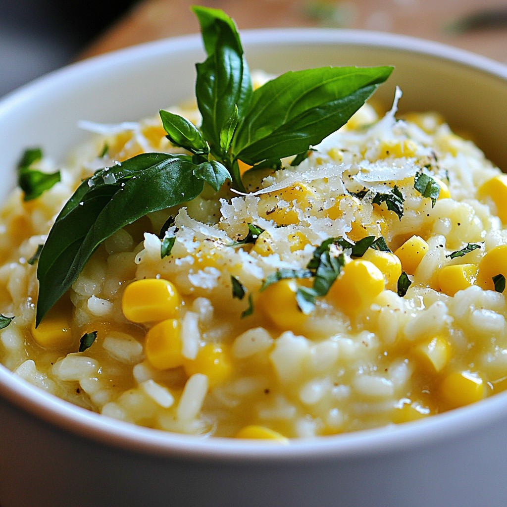 Savory Sweet Corn Risotto Creamy Comfort Dish