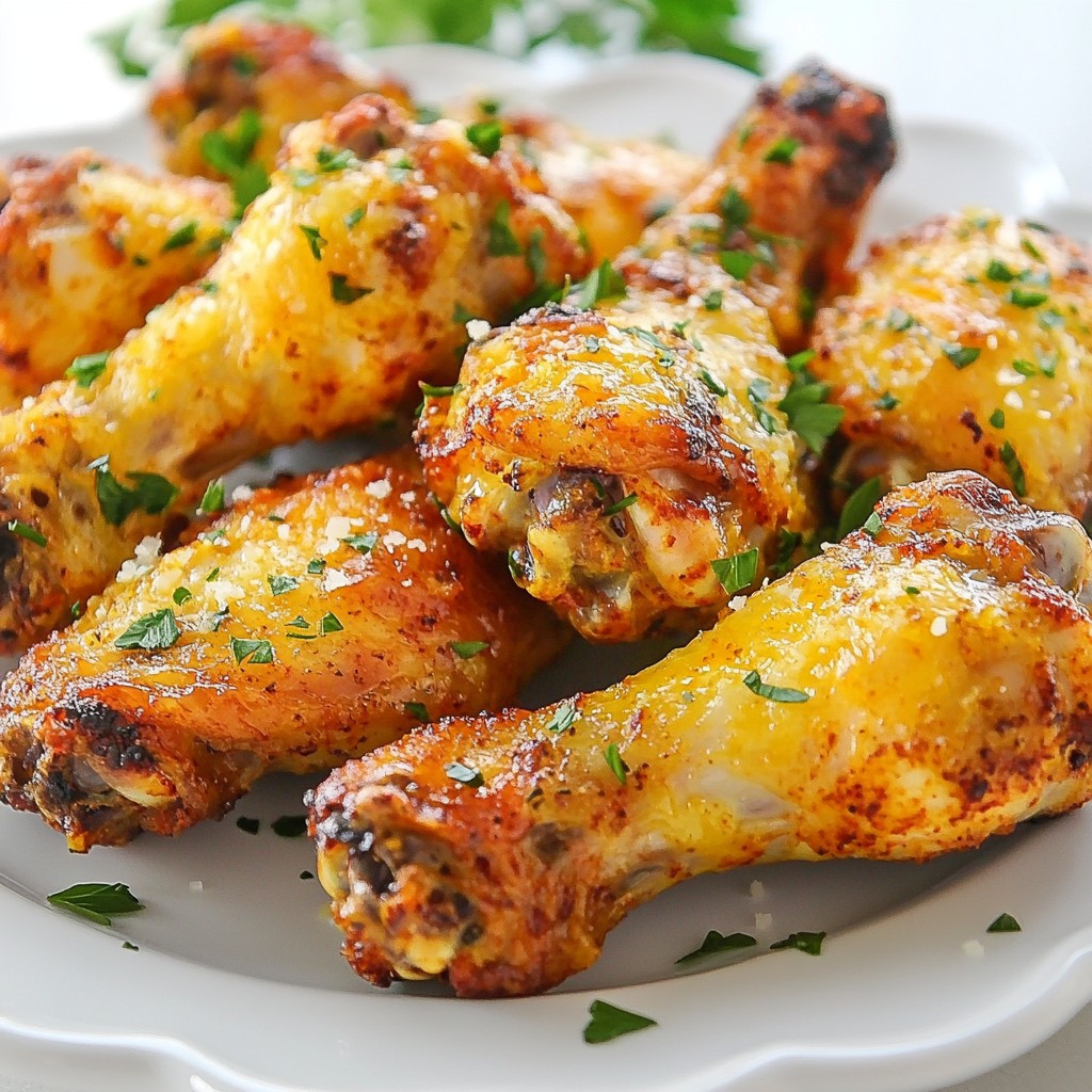 Garlic Parmesan Air Fryer Wings Crispy and Tasty Dish