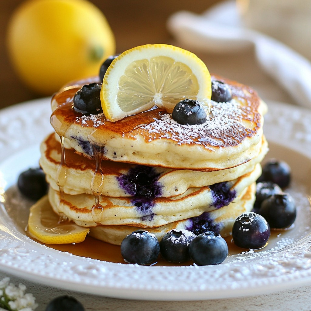 Blueberry Lemon Ricotta Pancakes Delightful Breakfast Treat