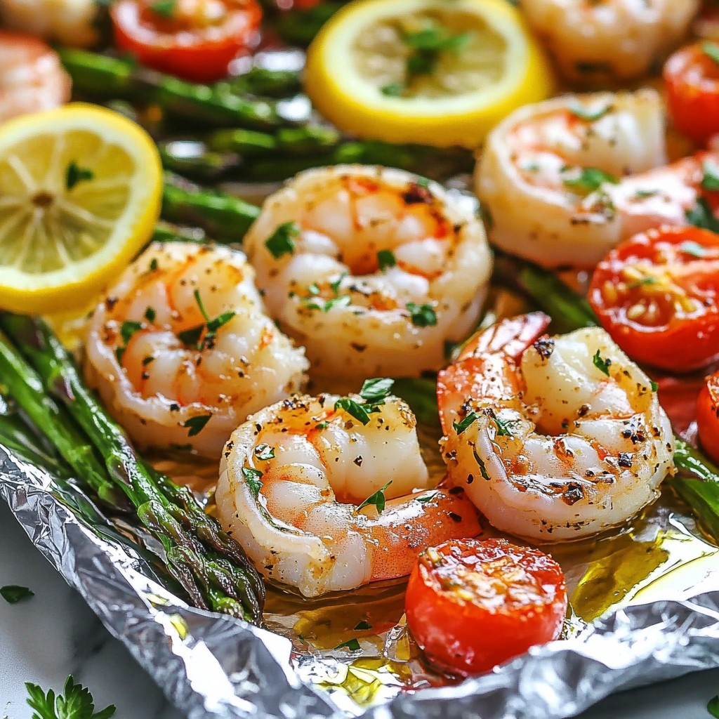 Garlic Lemon Shrimp Foil Packets Easy and Delicious Meal