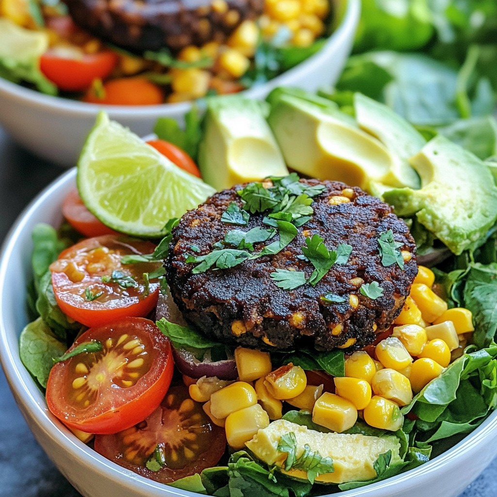 Spicy Black Bean Burger Bowls Flavorful and Nutritious