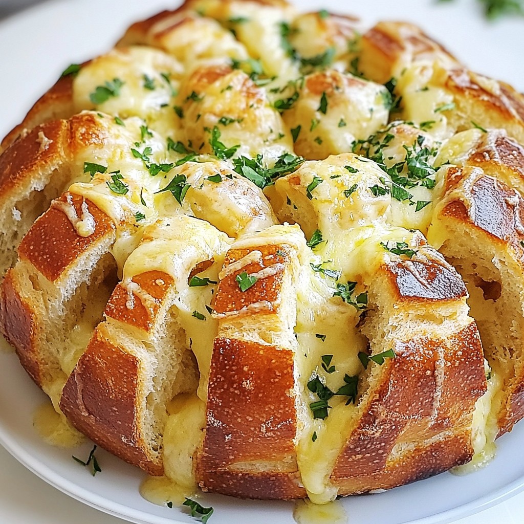 Cheesy Garlic Pull Apart Bread Easy and Tasty Treat