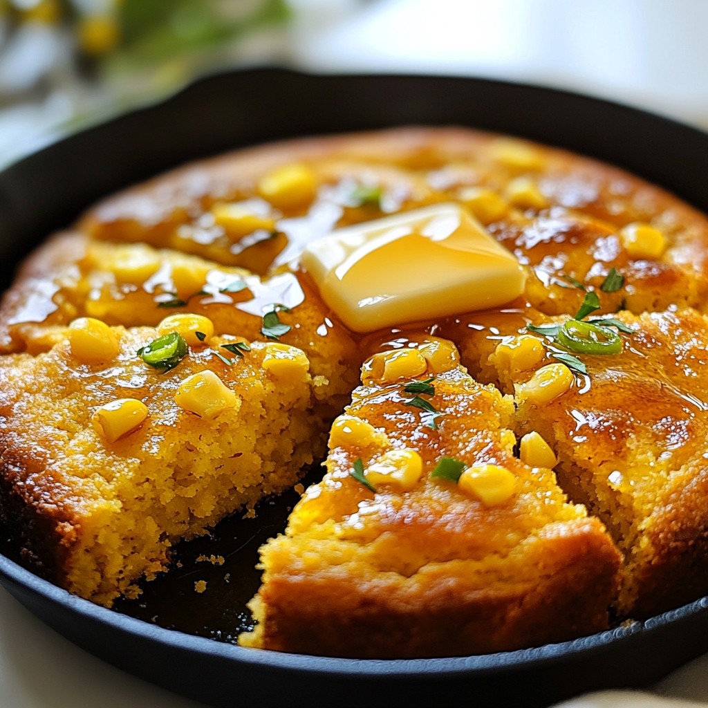 Honey Butter Cornbread Skillet Simple and Tasty Treat