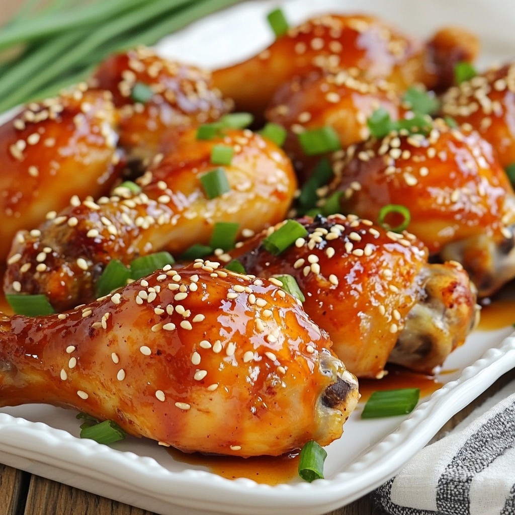 Sriracha Honey Glazed Chicken Drumsticks Irresistible Dish