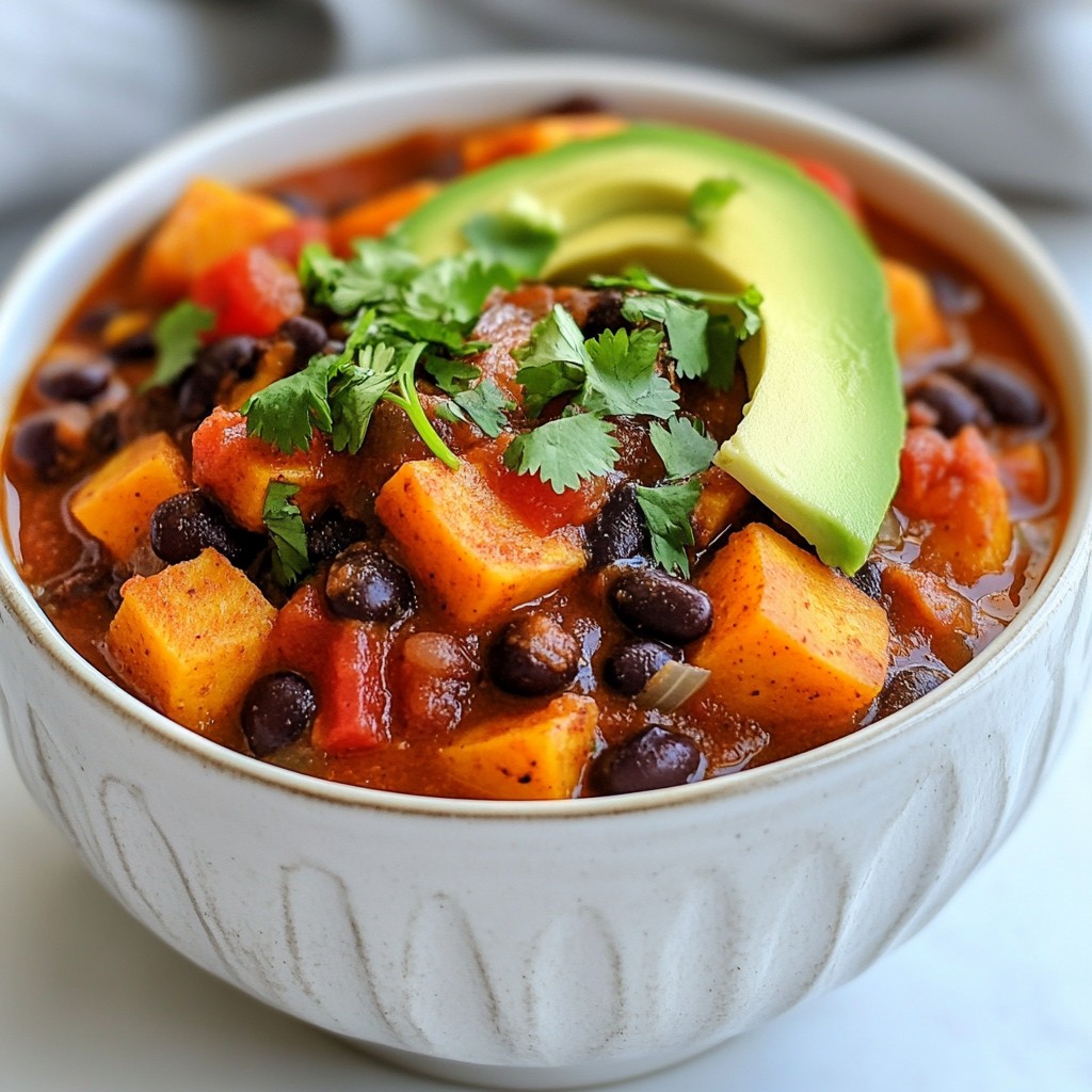 Savory Sweet Potato Black Bean Chili Recipe Delight