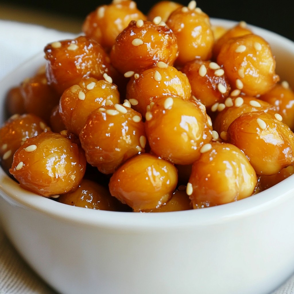Sriracha Honey Roasted Chickpeas Tasty Snack Idea