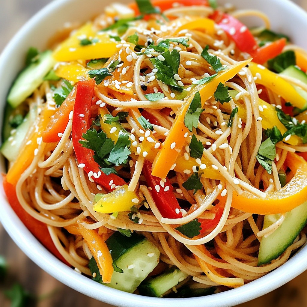 Sesame Garlic Noodle Salad Flavorful and Simple Dish