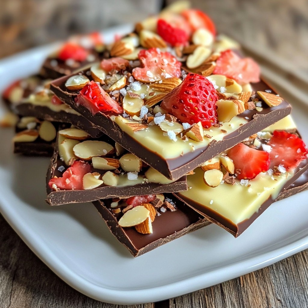 Chocolate Covered Strawberry Bark Delightful Treats