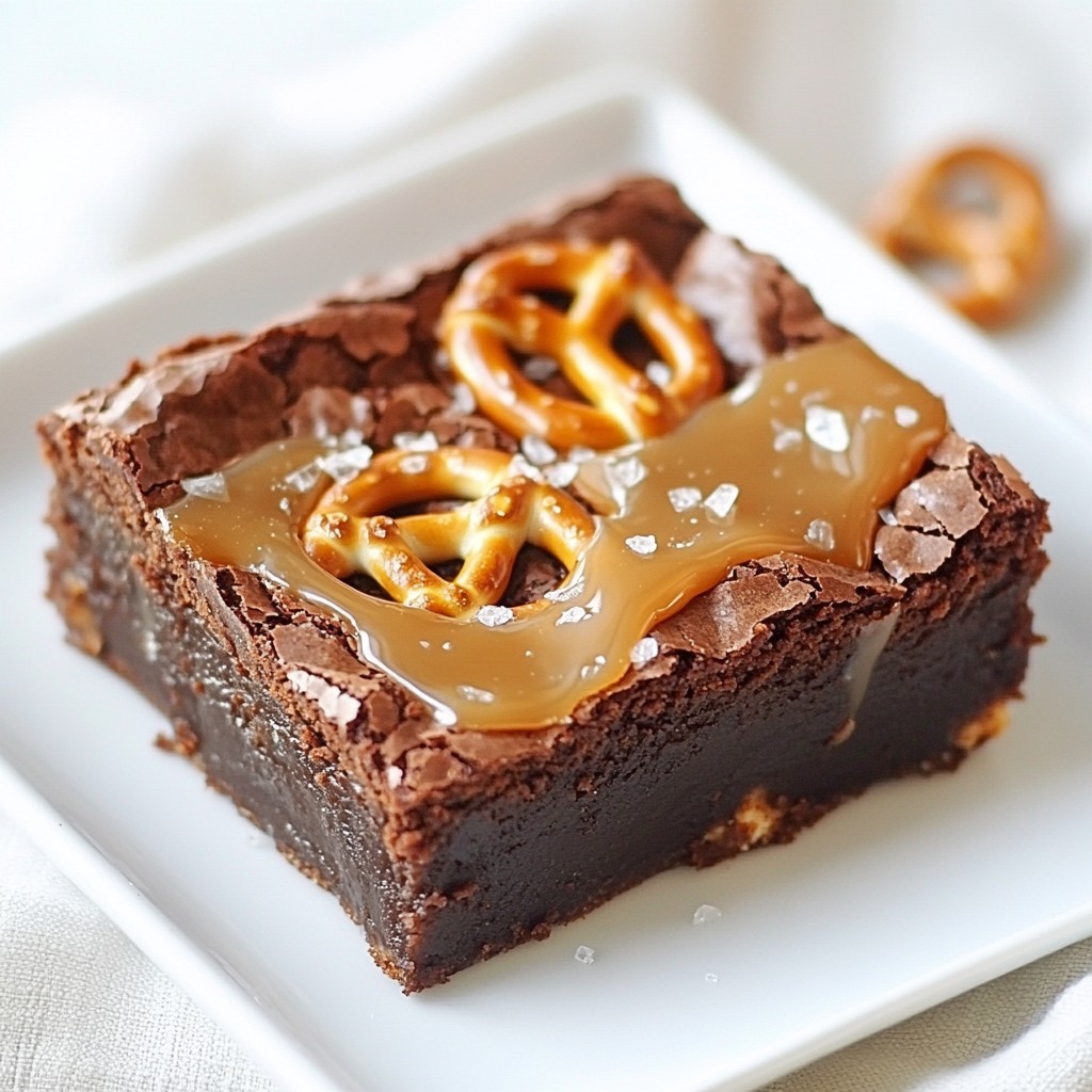 Salted Caramel Pretzel Brownies Irresistible Treat
