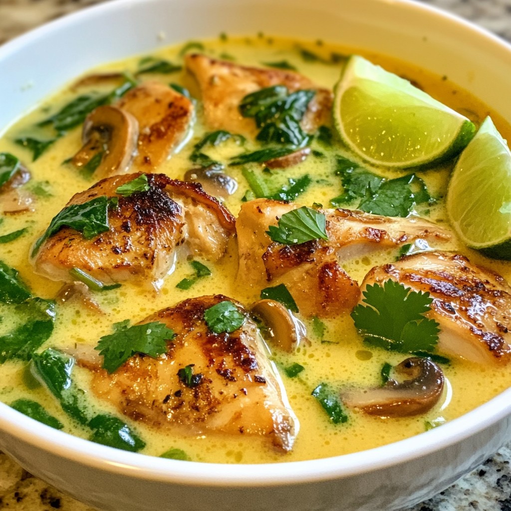 Thai Coconut Chicken Soup Delicious and Flavorful Dish
