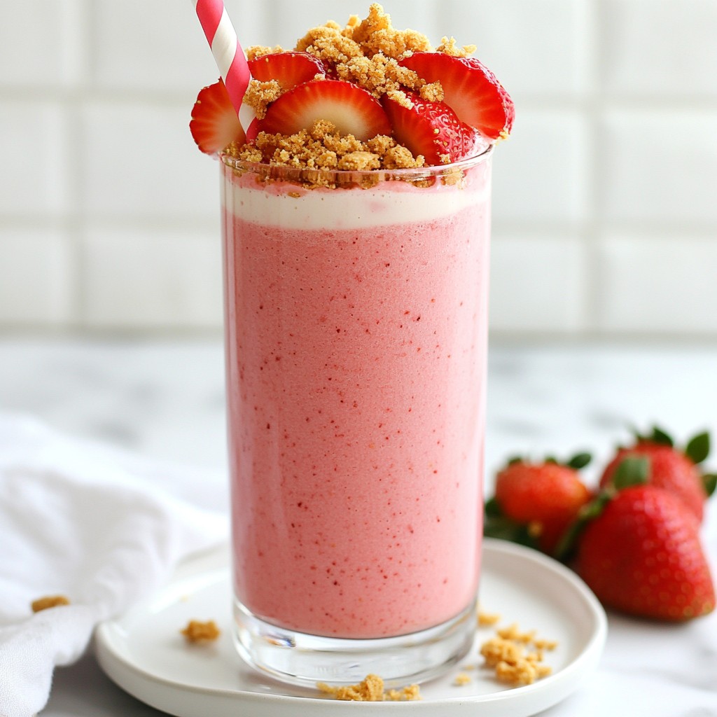 Strawberry Cheesecake Smoothie Delightful and Creamy