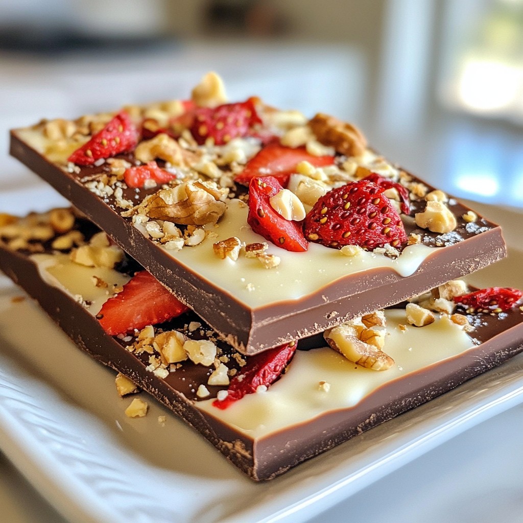 Chocolate Covered Strawberry Bark Delightful Treat Recipe