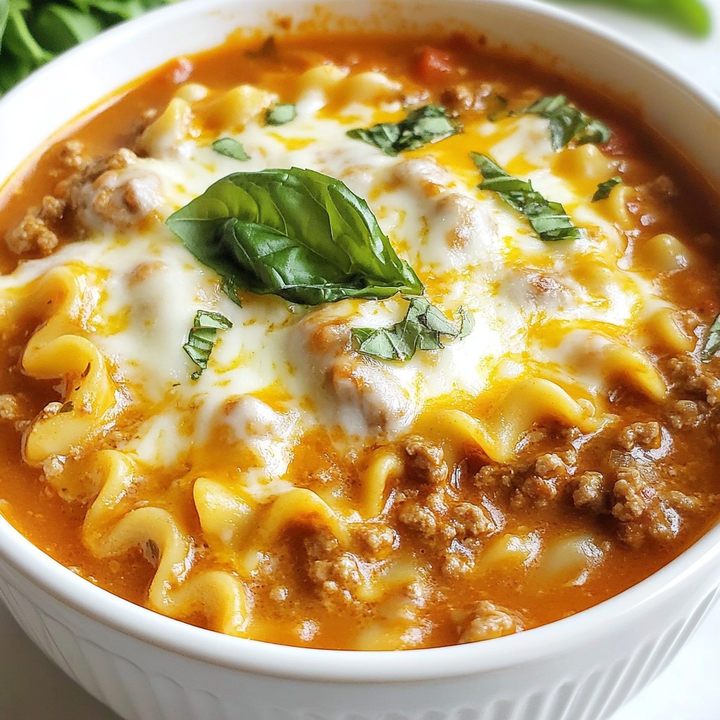 One-Pot Lasagna Soup Hearty and Flavorful Meal