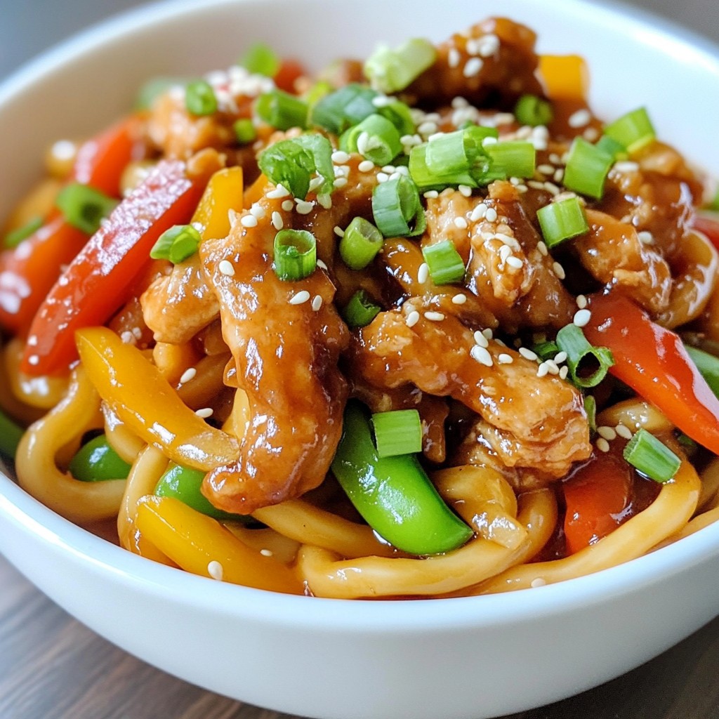 Savory Sesame Ginger Chicken Udon Recipe Delight