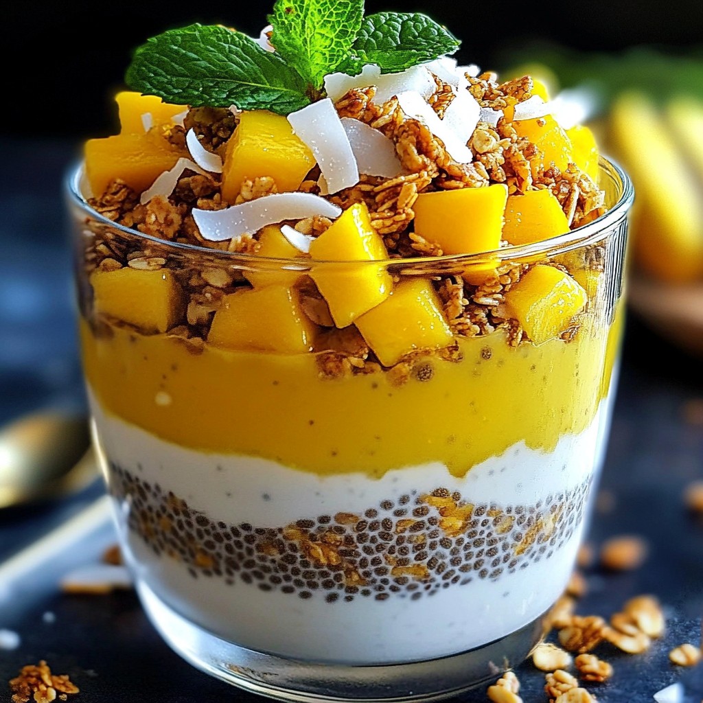 Mango Coconut Chia Parfait Delicious and Healthy Treat