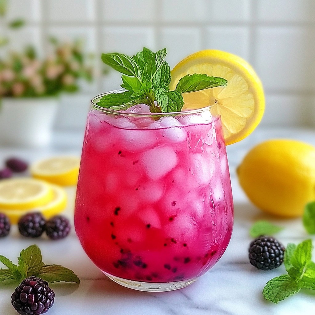 Blackberry Mint Lemonade Refreshing Summer Drink Recipe