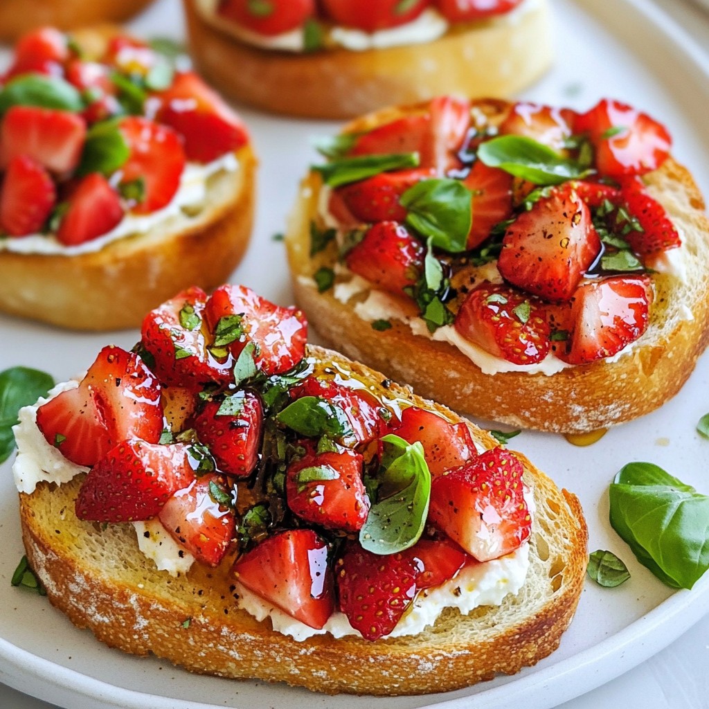 Strawberry Basil Bruschetta Fresh and Flavorful Treat