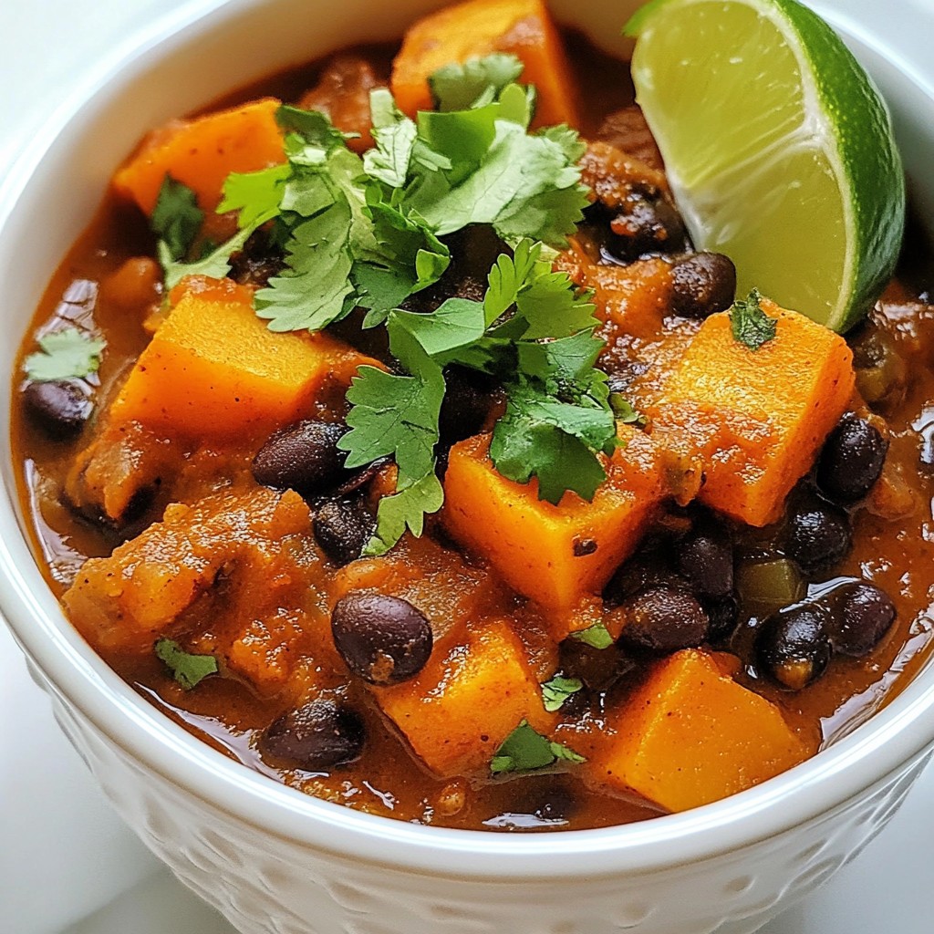 Savory Sweet Potato Black Bean Chili Recipe Delight
