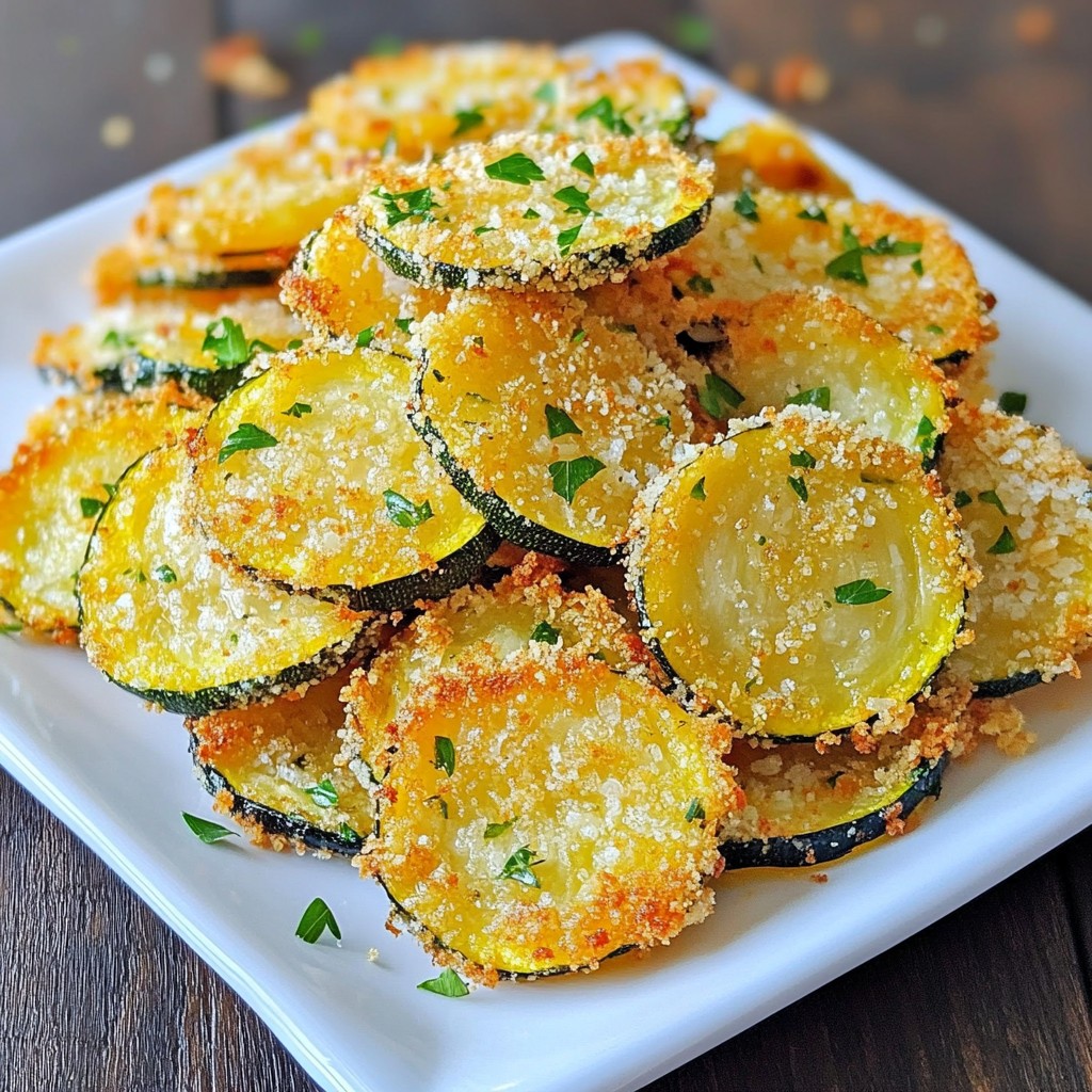 Garlic Parmesan Zucchini Chips Crunchy and Flavorful