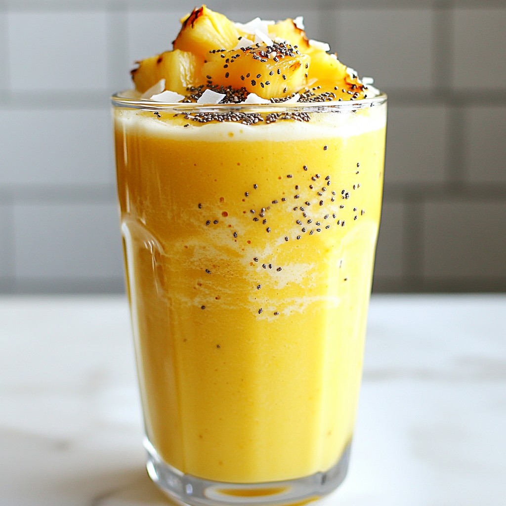 Pineapple Coconut Smoothie Fresh and Healthy Delight