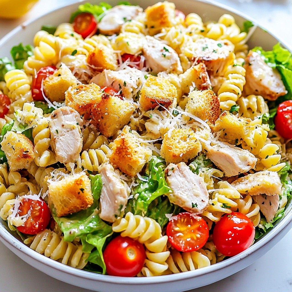Chicken Caesar Pasta Salad Quick and Tasty Recipe