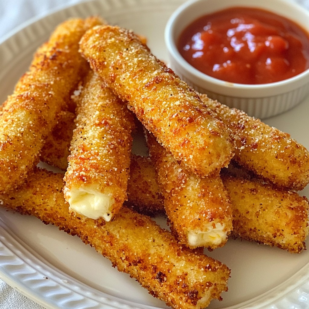 Air Fryer Mozzarella Sticks Crunchy and Delicious Treat