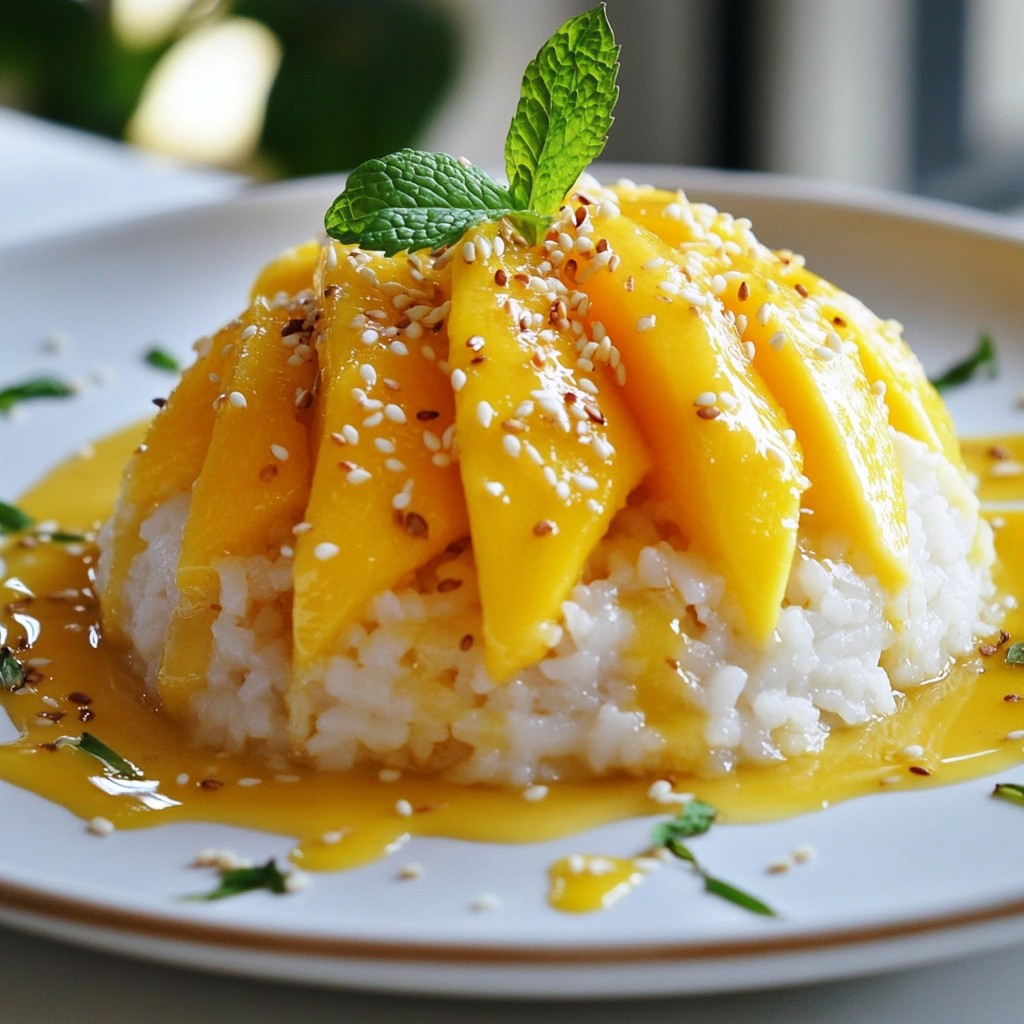 Thai Mango Sticky Rice Delightful Sweet Treat