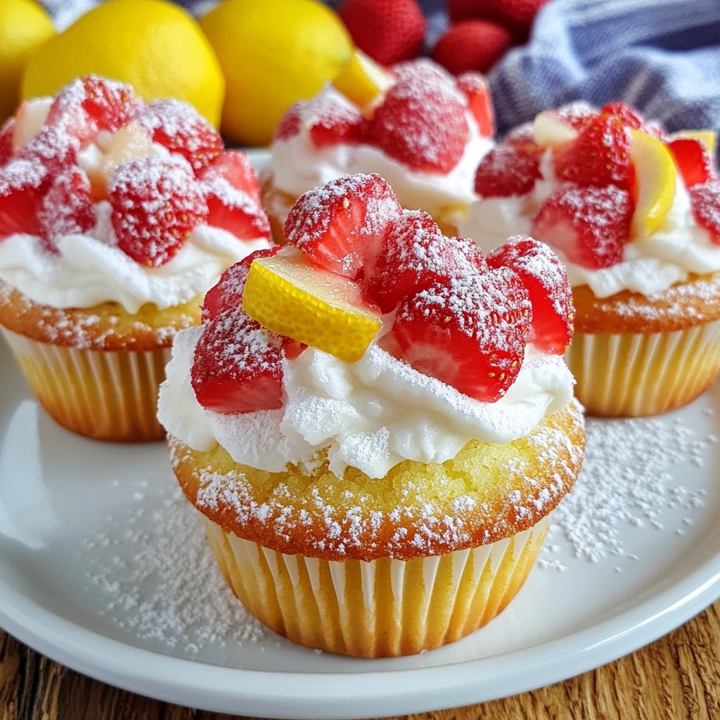 Savory Strawberry Lemonade Cupcakes Easy and Tasty