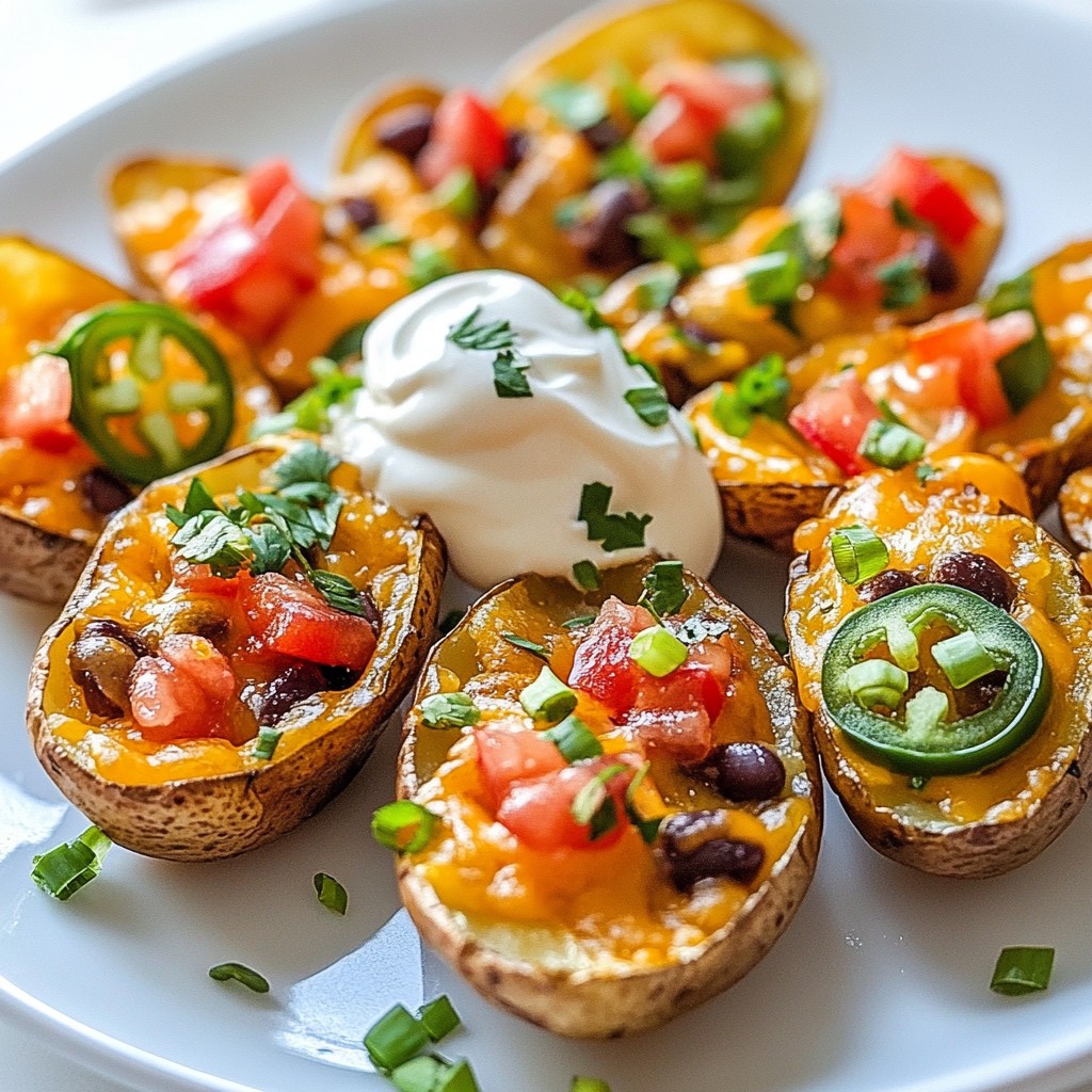 Loaded Nacho Potato Skins Cheesy and Flavorful Dish