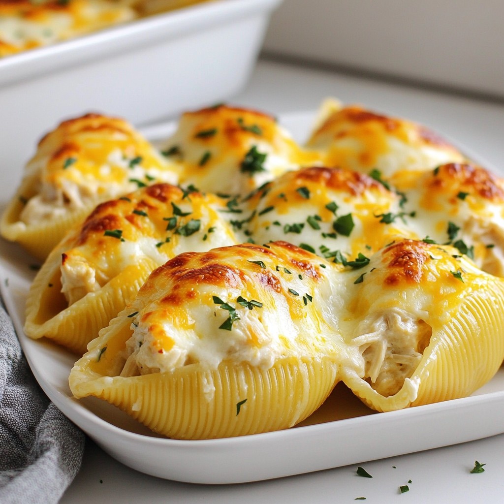 Chicken Alfredo Stuffed Shells Flavorful and Easy Dish