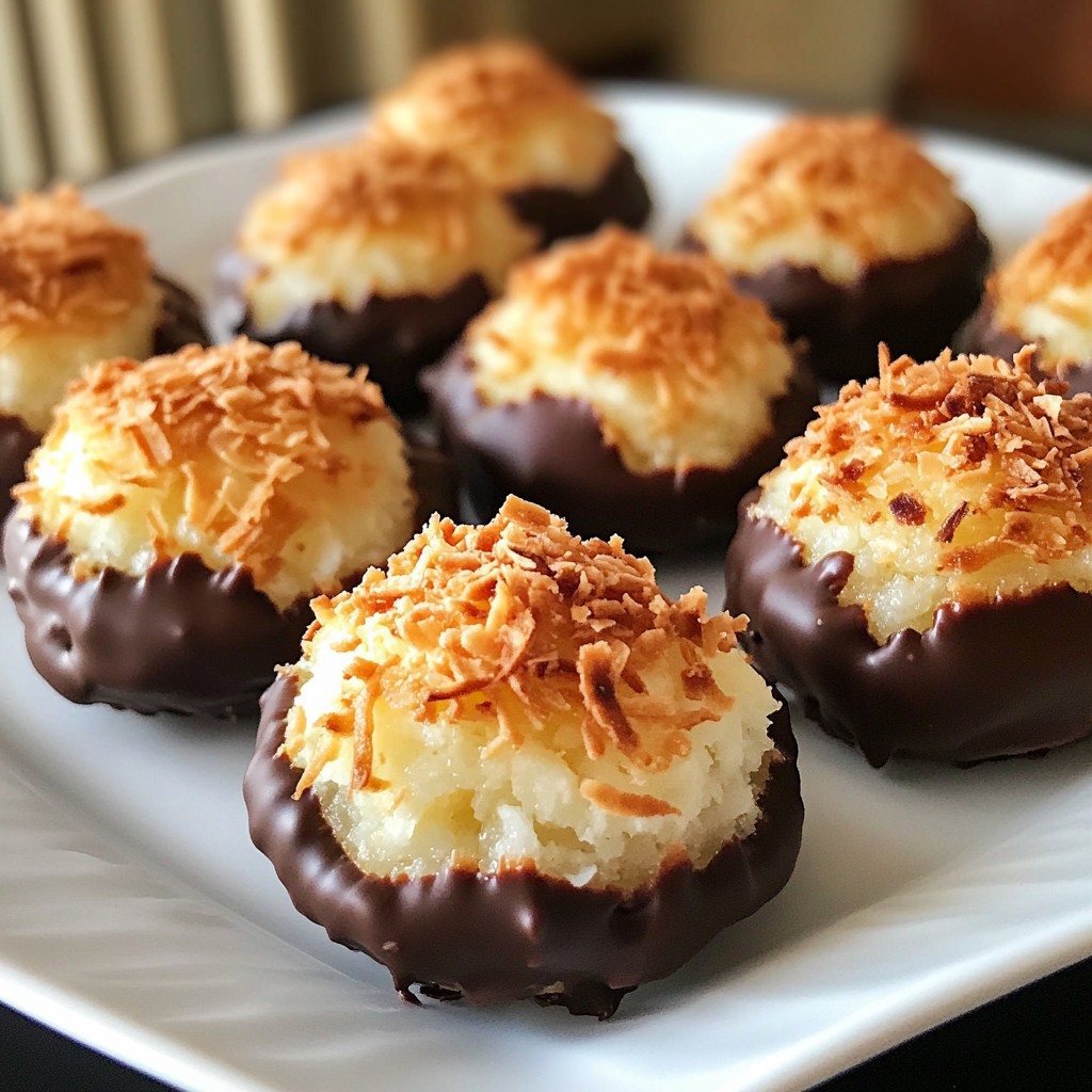 Chocolate Dipped Macaroons Simple and Tasty Treat