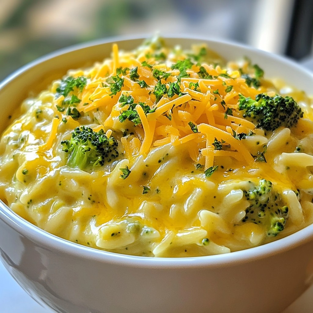 Creamy Broccoli Cheddar Orzo Flavorful Comfort Dish