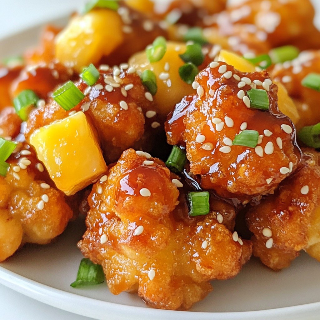 Sweet & Sour Cauliflower Bites Tasty and Simple Joy