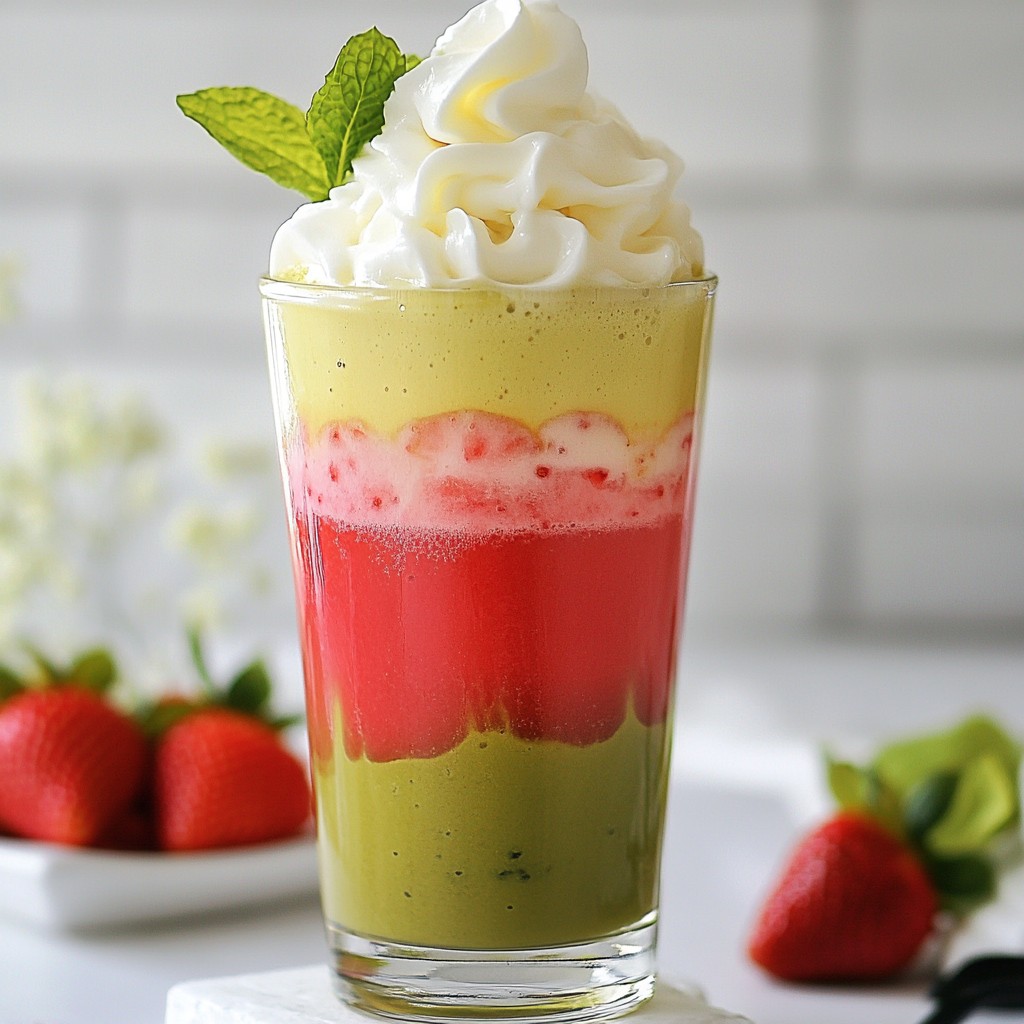 Strawberry Matcha Latte Refreshing and Healthy Drink